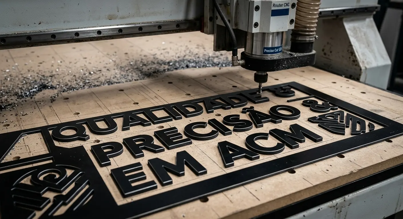 Letras e peças em ACM para fachadas