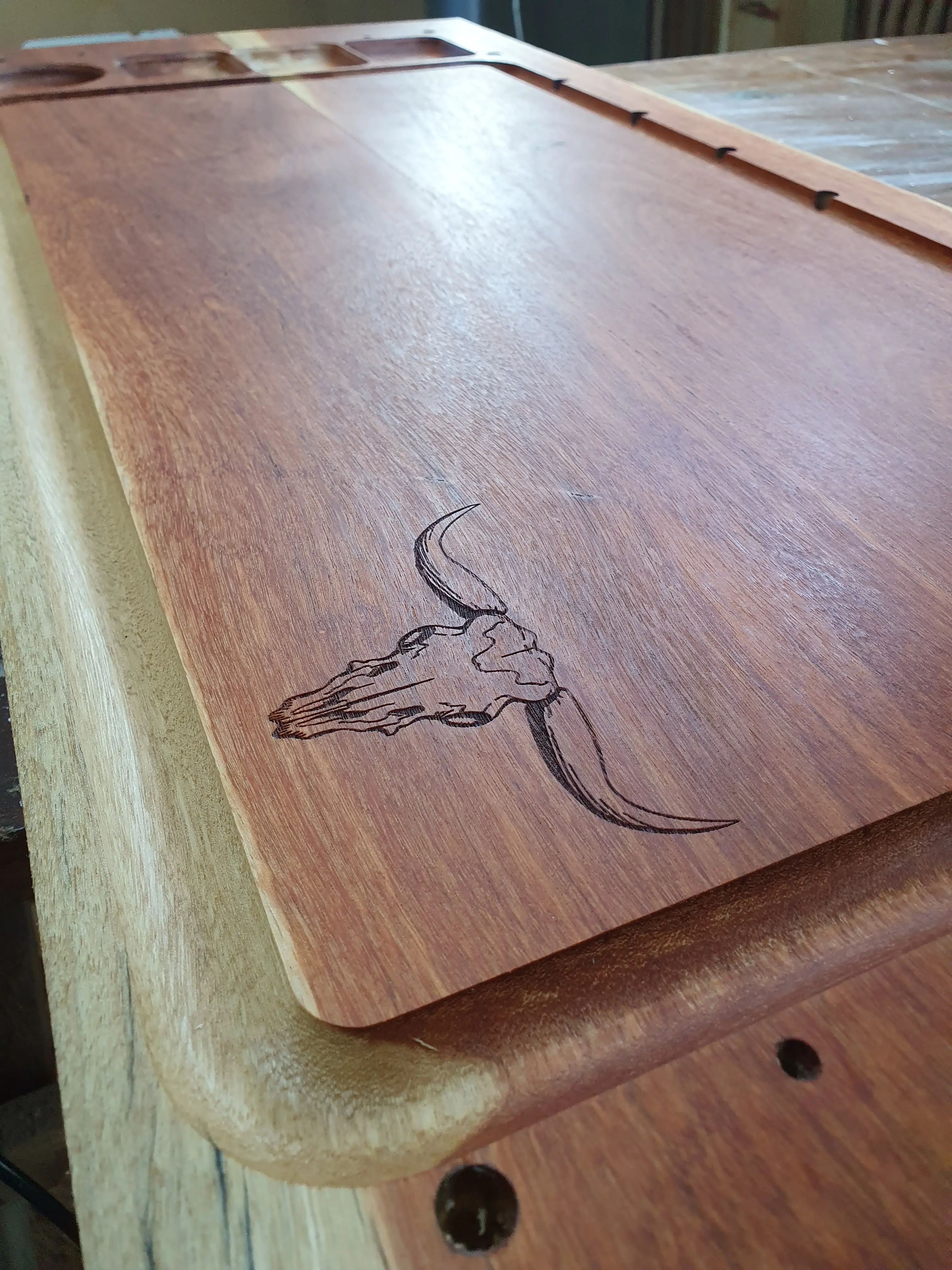 Detalhe de gravação a laser